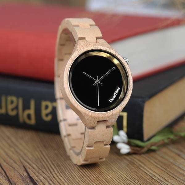 Montre en bambou écologique femme GRAVURE – Sun Wood Time France