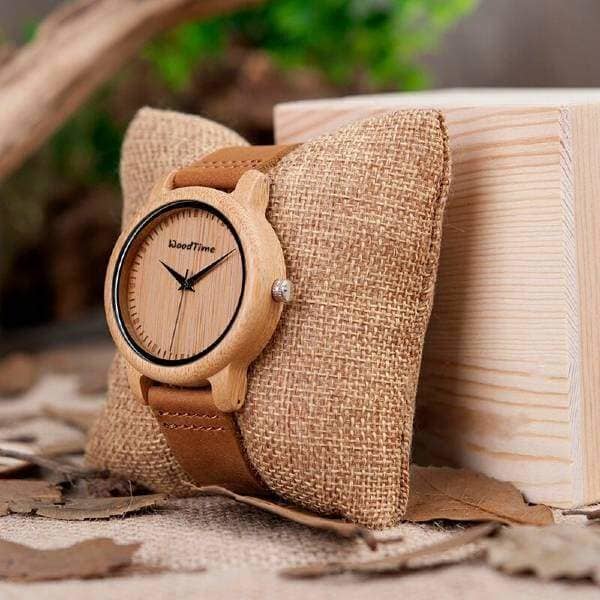 Cuir Montre En Bois Cuir Montre En Bois Montre Bambou Homme